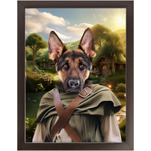 Load image into Gallery viewer, PAWS & PIPEWEED - Lord of the Rings Inspired Custom Pet Portrait Framed Satin Paper Print