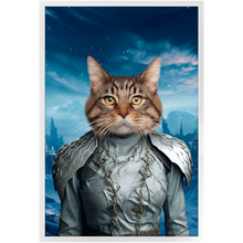 Load image into Gallery viewer, WHITE BALKER - Game of Thrones & House Of Dragons Inspired Custom Pet Portrait Framed Satin Paper Print