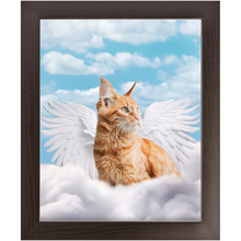 Load image into Gallery viewer, White Angel - Heavenly Angels Inspired Custom Pet Portrait Framed Satin Paper Print