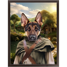 Load image into Gallery viewer, PAWS & PIPEWEED - Lord of the Rings Inspired Custom Pet Portrait Framed Satin Paper Print
