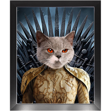 Load image into Gallery viewer, THE BONEROOM 7 - Game of Thrones & House Of Dragons Inspired Custom Pet Portrait Framed Satin Paper Print