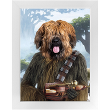 Load image into Gallery viewer, Woofie - Chewbacca & Star Wars Inspired Custom Pet Portrait Framed Satin Paper Print