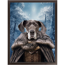 Load image into Gallery viewer, NIGHT'S BLOTCH 1 - Game of Thrones & House Of Dragons Inspired Custom Pet Portrait Framed Satin Paper Print