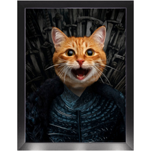 Load image into Gallery viewer, Winters Tail - Game of Thrones Inspired Custom Pet Portrait Framed Satin Paper Print