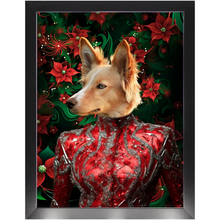 Load image into Gallery viewer, CHRISTMAS CRACKER 8 - Christmas Inspired Custom Pet Portrait Framed Satin Paper Print