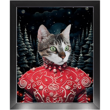 Load image into Gallery viewer, CHRISTMAS CRACKER 6 - Christmas Inspired Custom Pet Portrait Framed Satin Paper Print