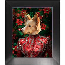 Load image into Gallery viewer, CHRISTMAS CRACKER 8 - Christmas Inspired Custom Pet Portrait Framed Satin Paper Print