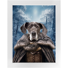 Load image into Gallery viewer, NIGHT'S BLOTCH 1 - Game of Thrones & House Of Dragons Inspired Custom Pet Portrait Framed Satin Paper Print