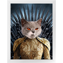 Load image into Gallery viewer, THE BONEROOM 7 - Game of Thrones & House Of Dragons Inspired Custom Pet Portrait Framed Satin Paper Print