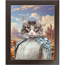 Load image into Gallery viewer, DESSERT CROSSING 2 - Game of Thrones & House Of Dragons Inspired Custom Pet Portrait Framed Satin Paper Print