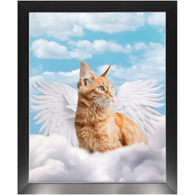 Load image into Gallery viewer, White Angel - Heavenly Angels Inspired Custom Pet Portrait Framed Satin Paper Print
