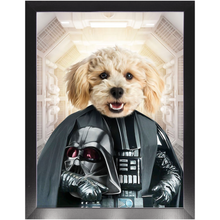 Load image into Gallery viewer, Bath Evader - Darth Vader & Star Wars Inspired Custom Pet Portrait Framed Satin Paper Print
