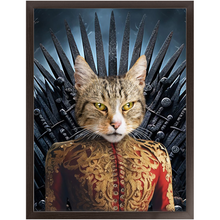 Load image into Gallery viewer, THE BONEROOM 6 - Game of Thrones & House Of Dragons Inspired Custom Pet Portrait Framed Satin Paper Print