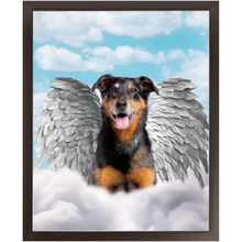 Load image into Gallery viewer, Silver Angel - Heavenly Angels Inspired Custom Pet Portrait Framed Satin Paper Print