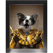 Load image into Gallery viewer, Tootencharmin - Pharaohs of Egypt Inspired Custom Pet Portrait Framed Satin Paper Print