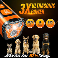 Load image into Gallery viewer, Dog Bark Deterrent Device, 3X Ultrasonic anti Barking, 6 Training Modes 23 FT Range Barks No More Indoors Outdoors Behavior Correct Safe & Humane Rechargeable Compact Bark Control for Dogs
