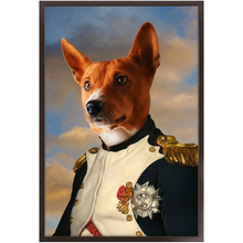 Load image into Gallery viewer, Napoleon Complex - Napoleon & Renaissance Inspired Custom Pet Portrait Framed Satin Paper Print