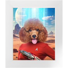 Load image into Gallery viewer, OH HOORAY - BEAMING DOWN - Star Trek Inspired Custom Pet Portrait Framed Satin Paper Print