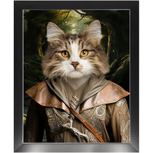 Load image into Gallery viewer, LEGOLASSIE - Lord of the Rings Inspired Custom Pet Portrait Framed Satin Paper Print