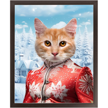 Load image into Gallery viewer, CHRISTMAS CRACKER 9 - Christmas Inspired Custom Pet Portrait Framed Satin Paper Print