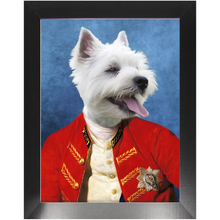 Load image into Gallery viewer, Commander In Mischief - Renaissance Inspired Custom Pet Portrait Framed Satin Paper Print