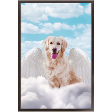 Load image into Gallery viewer, White Angel 2 - Heavenly Angels Inspired Custom Pet Portrait Framed Satin Paper Print