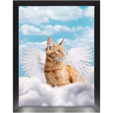 Load image into Gallery viewer, White Angel - Heavenly Angels Inspired Custom Pet Portrait Framed Satin Paper Print