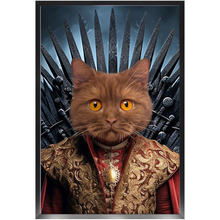 Load image into Gallery viewer, THE BONEROOM 4 - Game of Thrones & House Of Dragons Inspired Custom Pet Portrait Framed Satin Paper Print