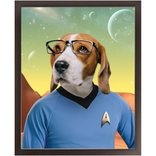 Load image into Gallery viewer, Mister Spook - Star Trek Inspired Custom Pet Portrait Framed Satin Paper Print