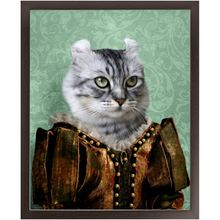 Load image into Gallery viewer, Dame Difudo - Royalty & Renaissance Inspired Custom Pet Portrait Framed Satin Paper Print