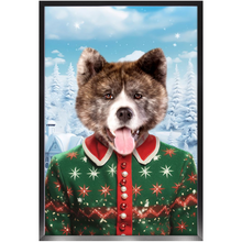 Load image into Gallery viewer, CHRISTMAS CRACKER 12 - Christmas Inspired Custom Pet Portrait Framed Satin Paper Print