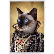 Load image into Gallery viewer, Countess Crows - Renaissance Inspired Custom Pet Portrait Framed Satin Paper Print