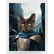 Load image into Gallery viewer, HELM'S BLEEP - Lord of the Rings Inspired Custom Pet Portrait Framed Satin Paper Print