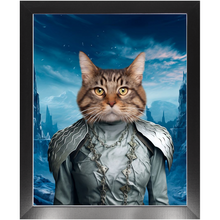 Load image into Gallery viewer, WHITE BALKER - Game of Thrones & House Of Dragons Inspired Custom Pet Portrait Framed Satin Paper Print