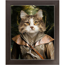 Load image into Gallery viewer, LEGOLASSIE - Lord of the Rings Inspired Custom Pet Portrait Framed Satin Paper Print