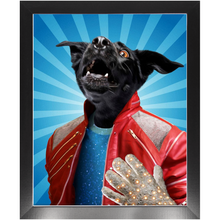 Load image into Gallery viewer, Eat It - Michael Jackson Inspired Custom Pet Portrait Framed Satin Paper Print