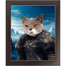 Load image into Gallery viewer, NIGHT'S BLOTCH 2 - Game of Thrones & House Of Dragons Inspired Custom Pet Portrait Framed Satin Paper Print
