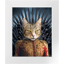 Load image into Gallery viewer, THE BONEROOM 6 - Game of Thrones & House Of Dragons Inspired Custom Pet Portrait Framed Satin Paper Print