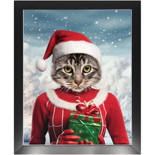Load image into Gallery viewer, CHRISTMAS CRACKER 11 - Christmas Inspired Custom Pet Portrait Framed Satin Paper Print