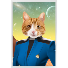 Load image into Gallery viewer, DOCTOR BONE CRUSHER - Star Trek Inspired Custom Pet Portrait Framed Satin Paper Print
