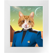 Load image into Gallery viewer, DOCTOR BONE CRUSHER - Star Trek Inspired Custom Pet Portrait Framed Satin Paper Print