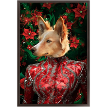 Load image into Gallery viewer, CHRISTMAS CRACKER 8 - Christmas Inspired Custom Pet Portrait Framed Satin Paper Print