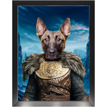 Load image into Gallery viewer, NIGHT'S BLOTCH 3 - Game of Thrones & House Of Dragons Inspired Custom Pet Portrait Framed Satin Paper Print