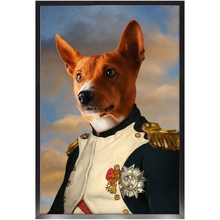 Load image into Gallery viewer, Napoleon Complex - Napoleon & Renaissance Inspired Custom Pet Portrait Framed Satin Paper Print