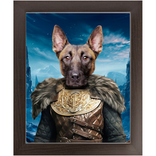 Load image into Gallery viewer, NIGHT'S BLOTCH 3 - Game of Thrones & House Of Dragons Inspired Custom Pet Portrait Framed Satin Paper Print