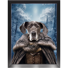 Load image into Gallery viewer, NIGHT'S BLOTCH 1 - Game of Thrones & House Of Dragons Inspired Custom Pet Portrait Framed Satin Paper Print