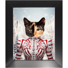 Load image into Gallery viewer, CHRISTMAS CRACKER 15 - Christmas Inspired Custom Pet Portrait Framed Satin Paper Print