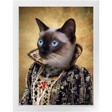 Load image into Gallery viewer, Countess Crows - Renaissance Inspired Custom Pet Portrait Framed Satin Paper Print