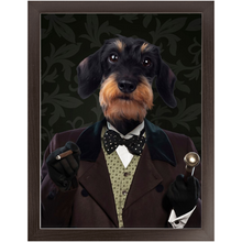 Load image into Gallery viewer, Polka Face - Art Deco Inspired Custom Pet Portrait Framed Satin Paper Print