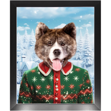 Load image into Gallery viewer, CHRISTMAS CRACKER 12 - Christmas Inspired Custom Pet Portrait Framed Satin Paper Print